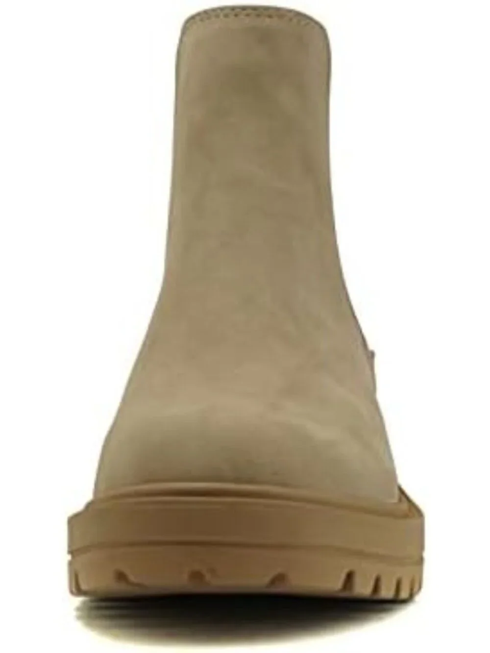 Chic Women's Low Heel Chelsea Ankle Booties with Lug Sole & Double Elastic Gore